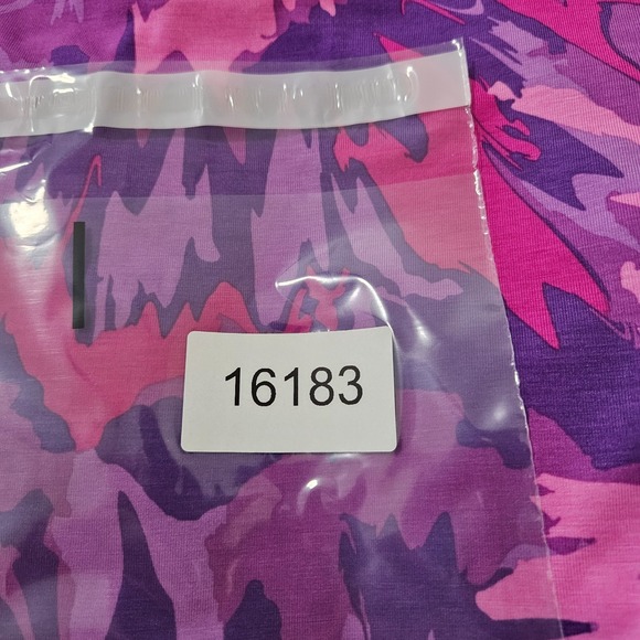 Belle Kim Gravel Top Blouse Women 1X‎ Abstract Print Purple Pink - Picture 9 of 9